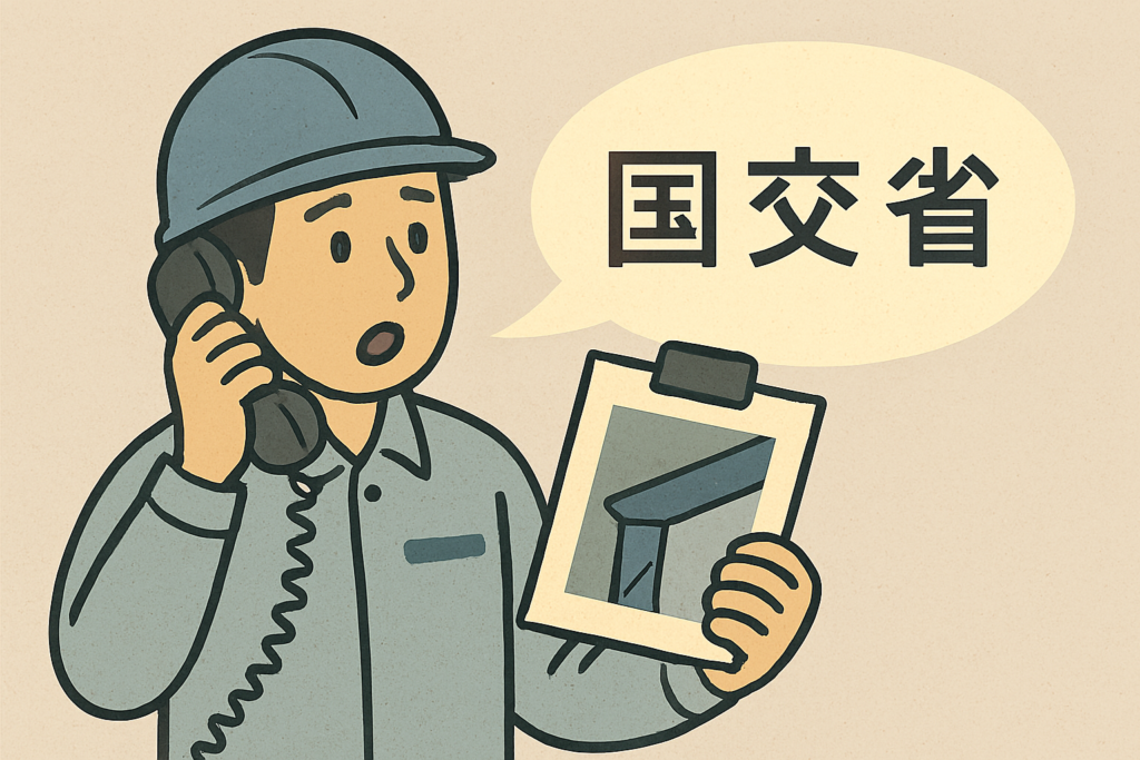 国交省に報告する人