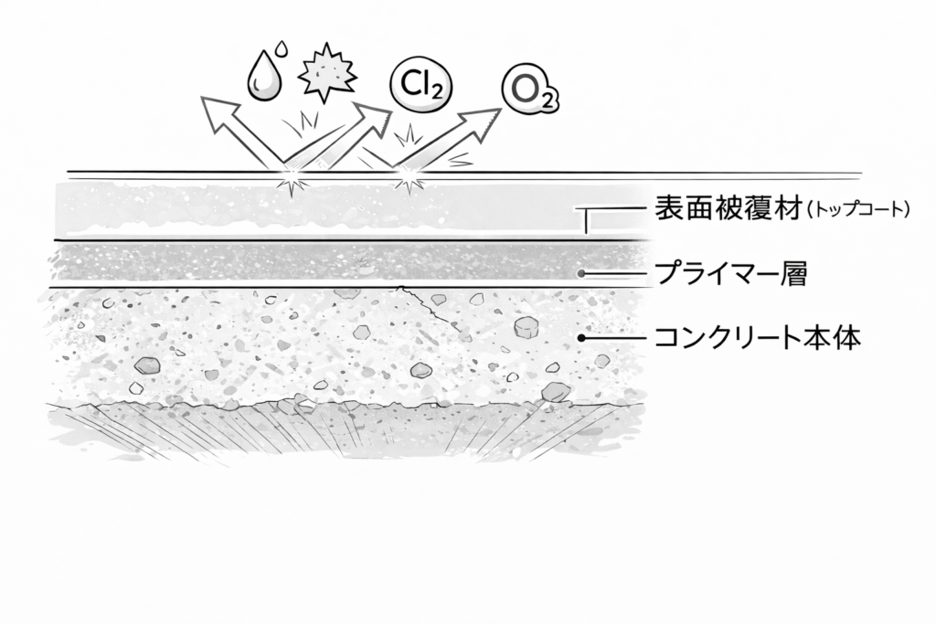 表面被覆工の構造図