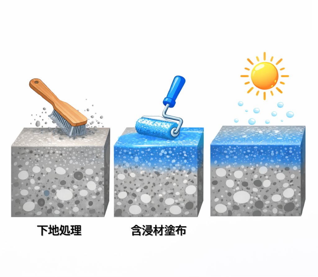 施工ステップの模式図